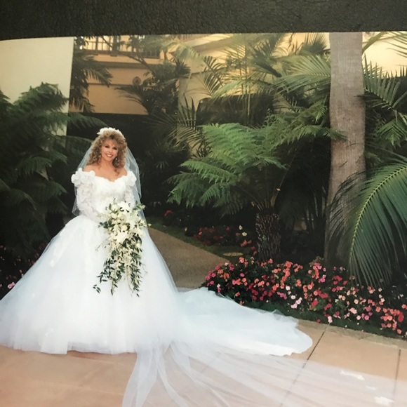 Designer wedding gown and Veil. - Picture 5 of 8